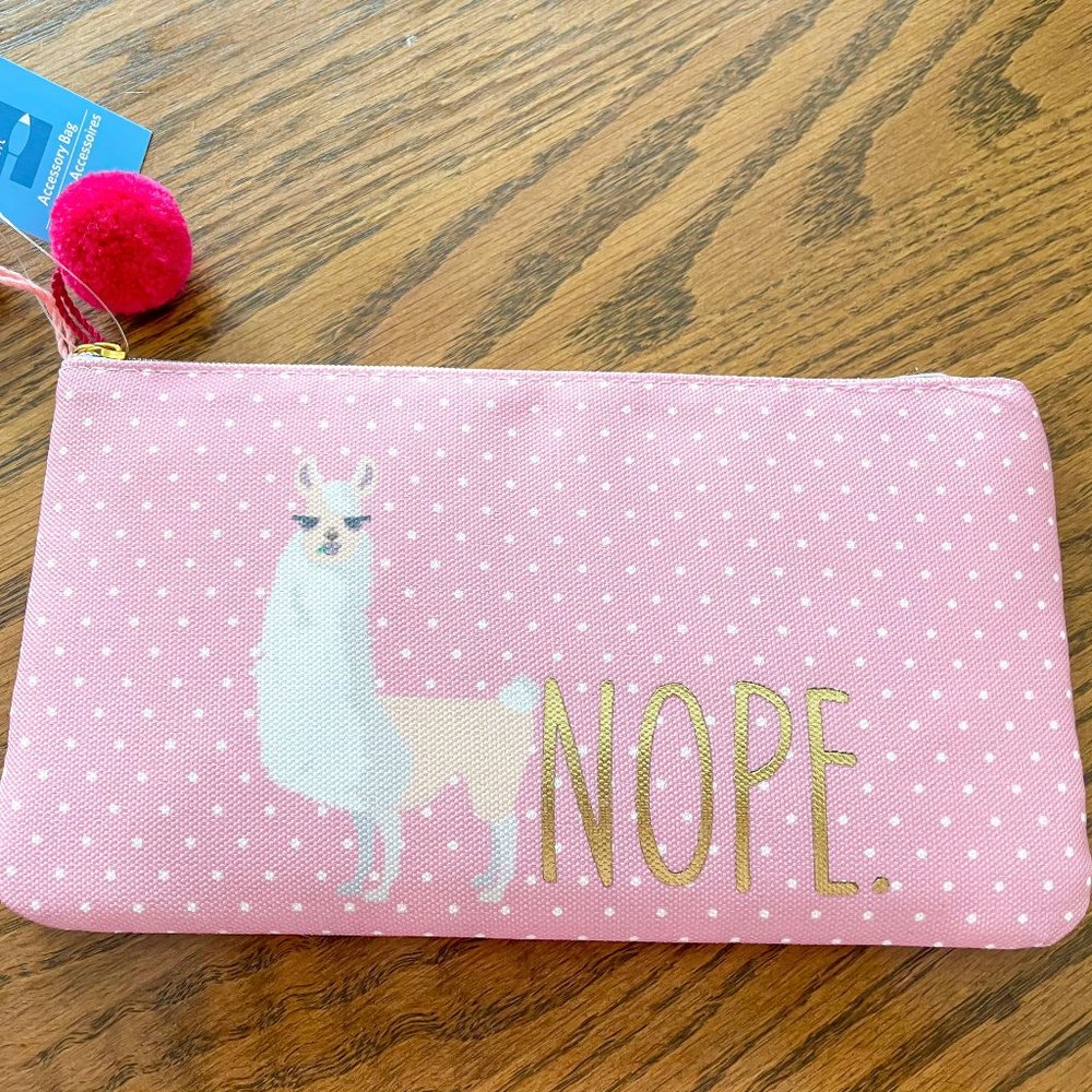 Llama "Nope" Accessory/Pencil Bag